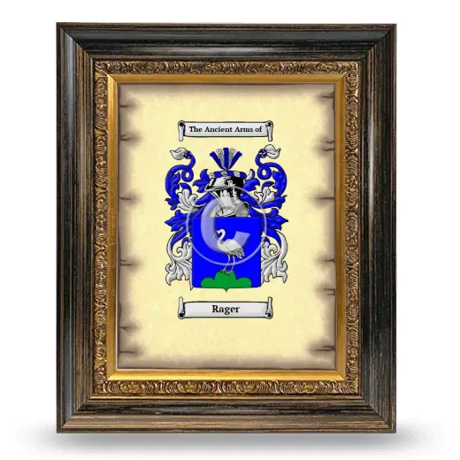 Rager Coat of Arms Framed - Heirloom