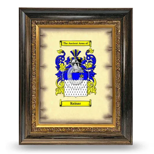 Rainar Coat of Arms Framed - Heirloom