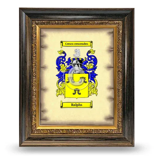 Ralphs Coat of Arms Framed - Heirloom