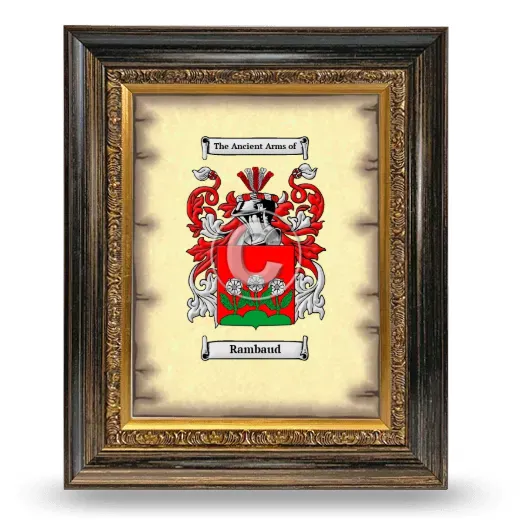 Rambaud Coat of Arms Framed - Heirloom