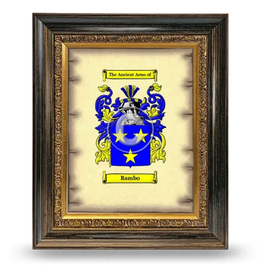 Rambo Coat of Arms Framed - Heirloom