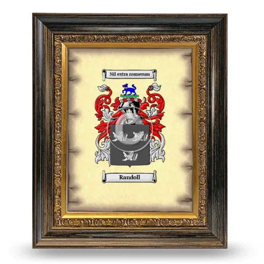 Randoll Coat of Arms Framed - Heirloom