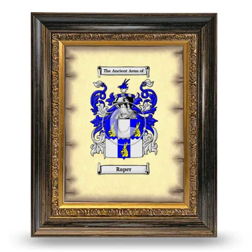 Raper Coat of Arms Framed - Heirloom