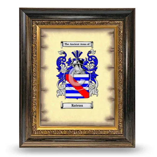 Rateau Coat of Arms Framed - Heirloom