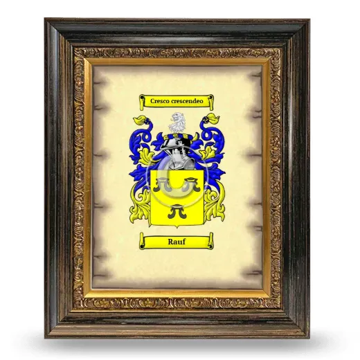 Rauf Coat of Arms Framed - Heirloom