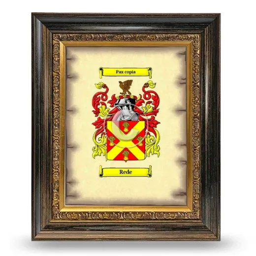 Rede Coat of Arms Framed - Heirloom