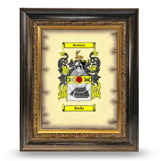 Reeks Coat of Arms Framed - Heirloom