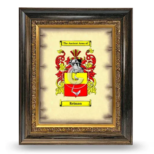 Reiman Coat of Arms Framed - Heirloom