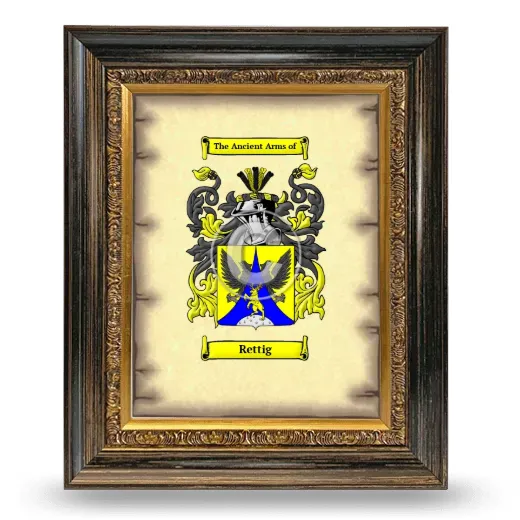 Rettig Coat of Arms Framed - Heirloom