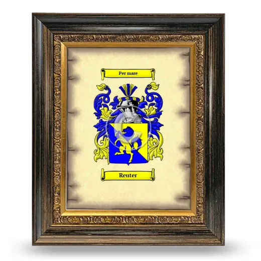 Reuter Coat of Arms Framed - Heirloom
