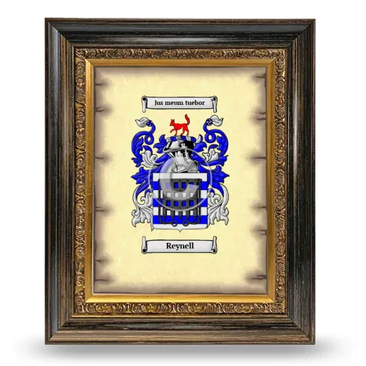 Reynell Coat of Arms Framed - Heirloom