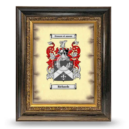 Richards Coat of Arms Framed - Heirloom