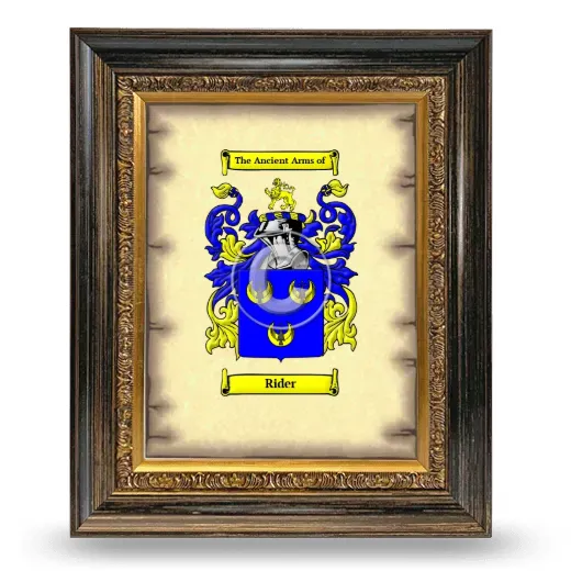 Rider Coat of Arms Framed - Heirloom