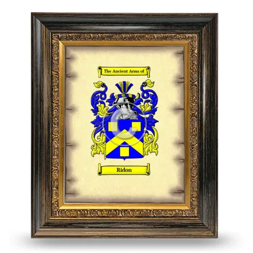 Ridon Coat of Arms Framed - Heirloom