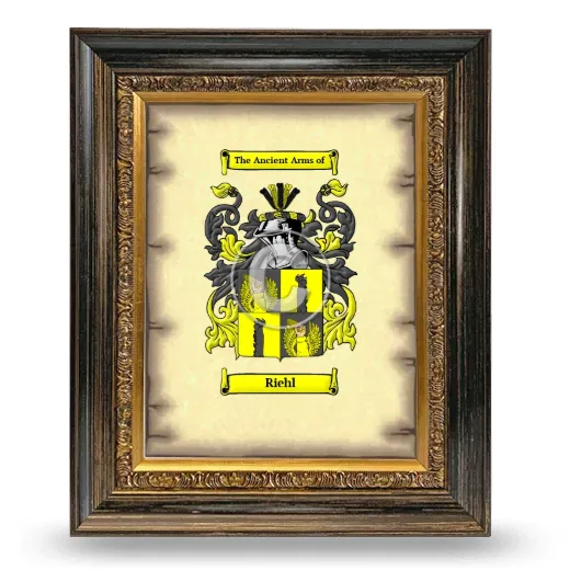 Riehl Coat of Arms Framed - Heirloom