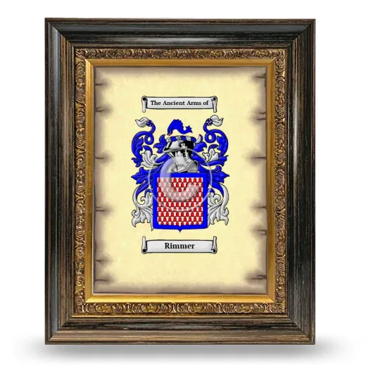 Rimmer Coat of Arms Framed - Heirloom