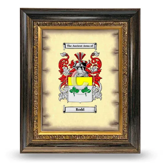 Rodd Coat of Arms Framed - Heirloom