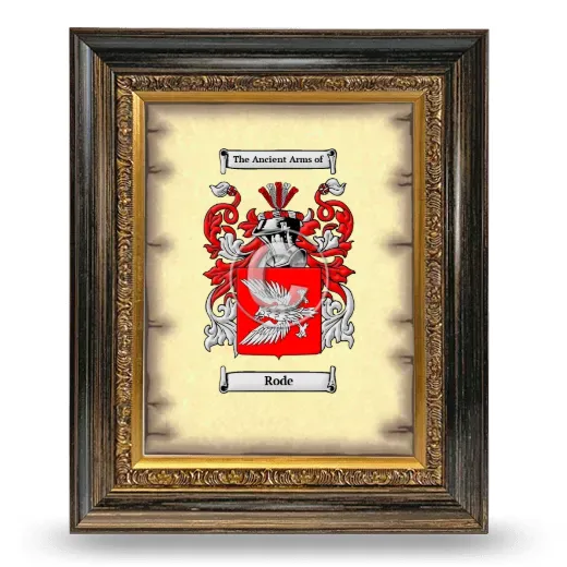 Rode Coat of Arms Framed - Heirloom