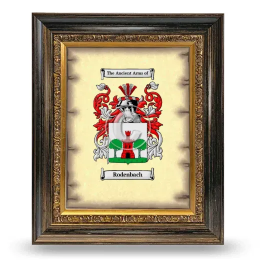 Rodenbach Coat of Arms Framed - Heirloom
