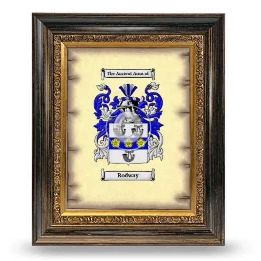 Rodway Coat of Arms Framed - Heirloom