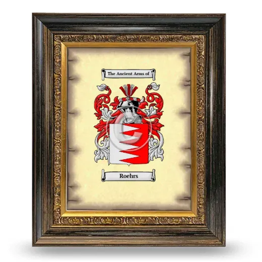 Roehrs Coat of Arms Framed - Heirloom