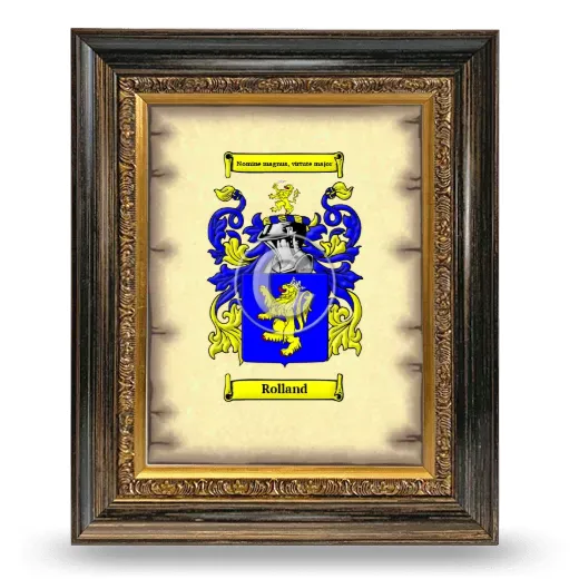 Rolland Coat of Arms Framed - Heirloom