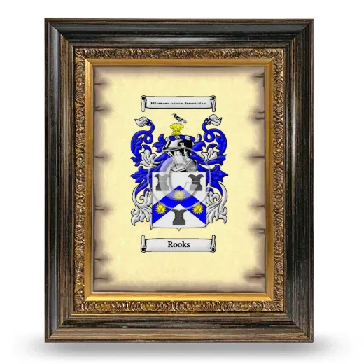 Rooks Coat of Arms Framed - Heirloom