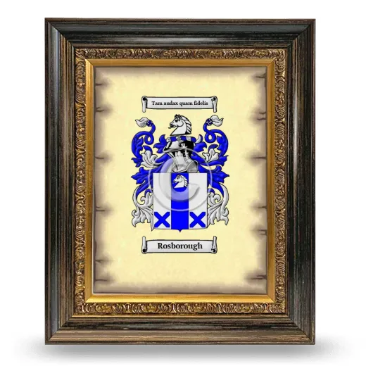 Rosborough Coat of Arms Framed - Heirloom