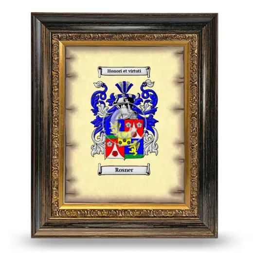 Rosner Coat of Arms Framed - Heirloom