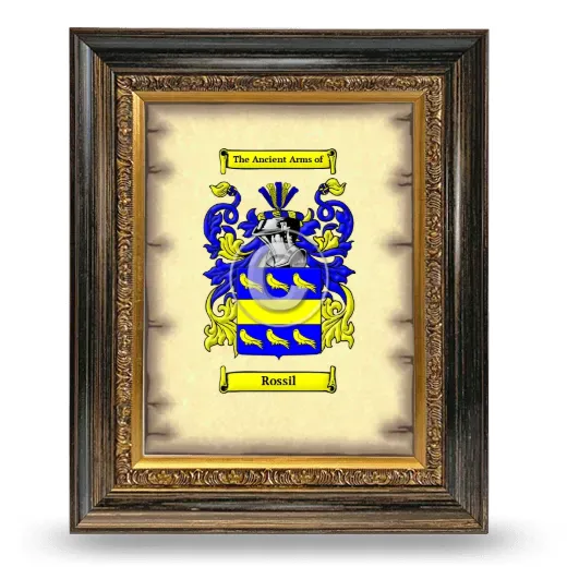 Rossil Coat of Arms Framed - Heirloom