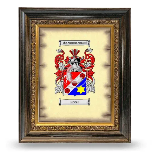 Roter Coat of Arms Framed - Heirloom