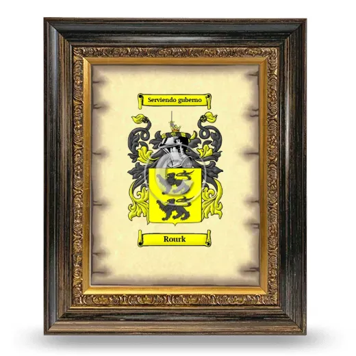 Rourk Coat of Arms Framed - Heirloom