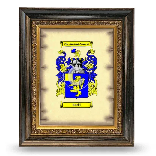 Rudd Coat of Arms Framed - Heirloom