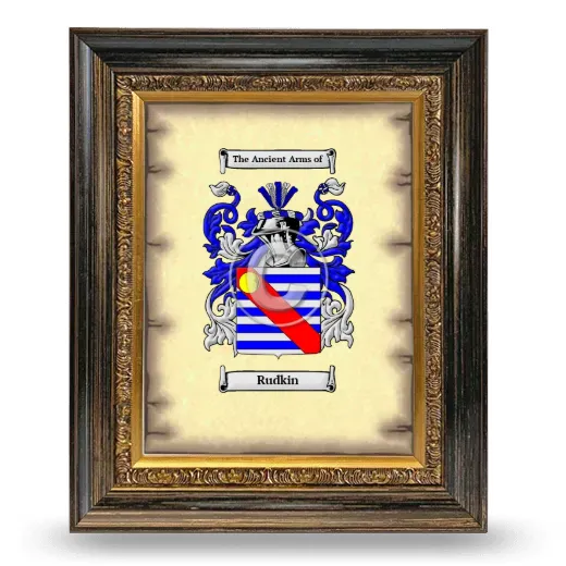 Rudkin Coat of Arms Framed - Heirloom