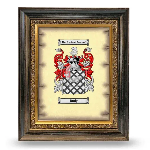 Rudy Coat of Arms Framed - Heirloom