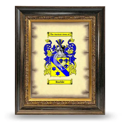 Ruehle Coat of Arms Framed - Heirloom