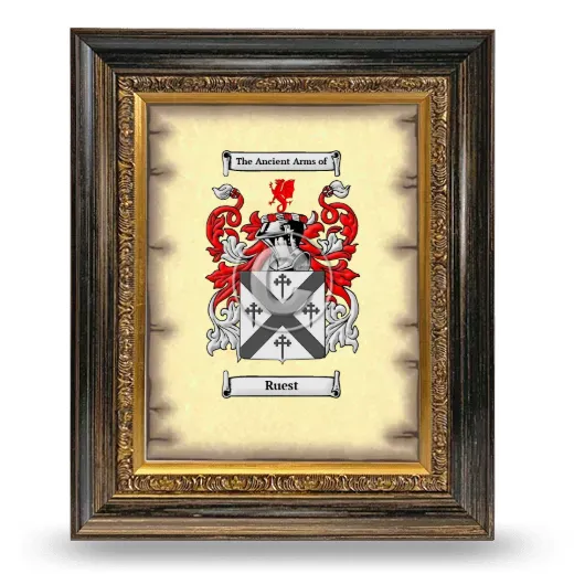 Ruest Coat of Arms Framed - Heirloom
