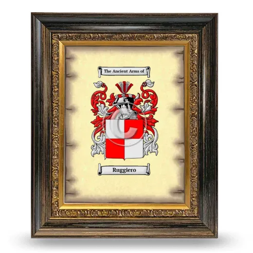 Ruggiero Coat of Arms Framed - Heirloom