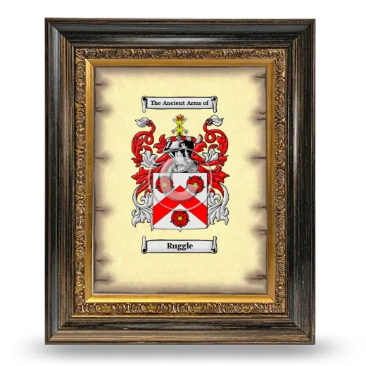 Ruggle Coat of Arms Framed - Heirloom