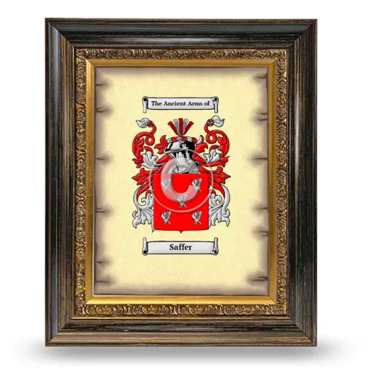 Saffer Coat of Arms Framed - Heirloom