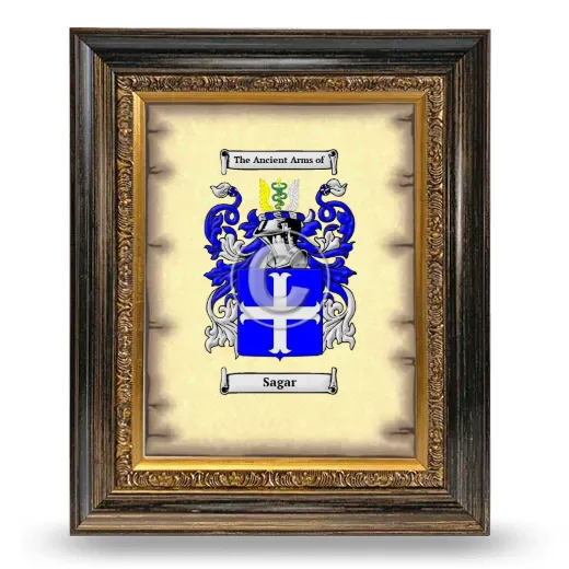 Sagar Coat of Arms Framed - Heirloom