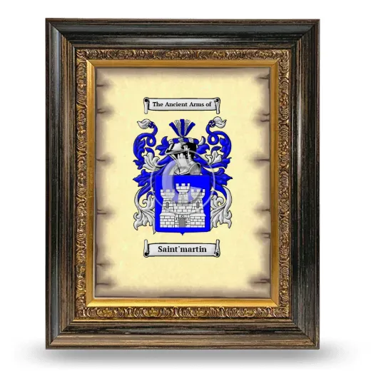 Saint'martin Coat of Arms Framed - Heirloom