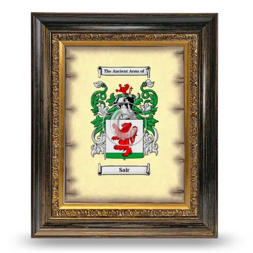 Sair Coat of Arms Framed - Heirloom