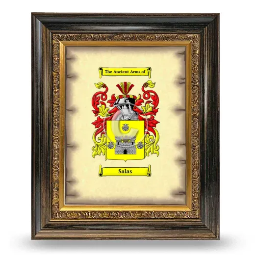 Salas Coat of Arms Framed - Heirloom