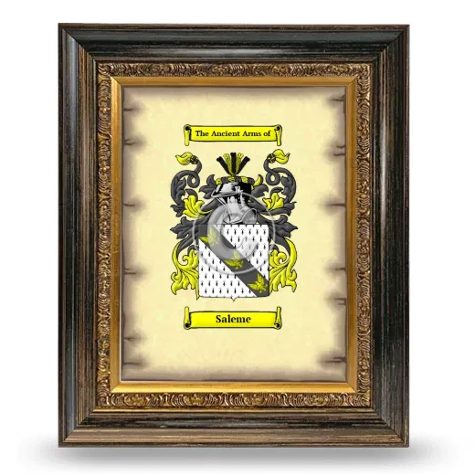 Saleme Coat of Arms Framed - Heirloom
