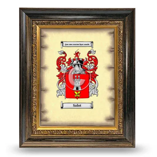 Salot Coat of Arms Framed - Heirloom
