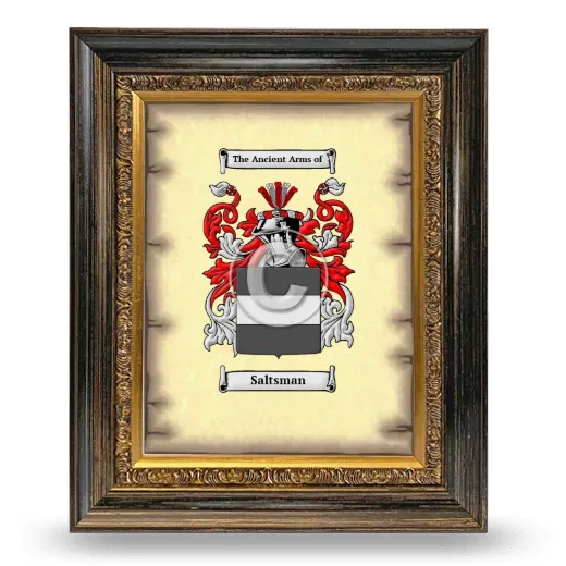 Saltsman Coat of Arms Framed - Heirloom