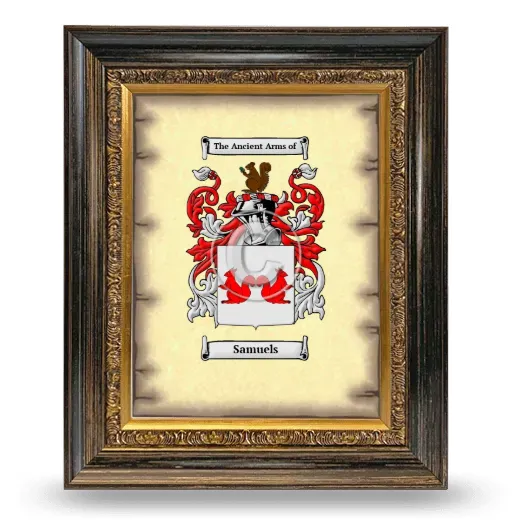 Samuels Coat of Arms Framed - Heirloom