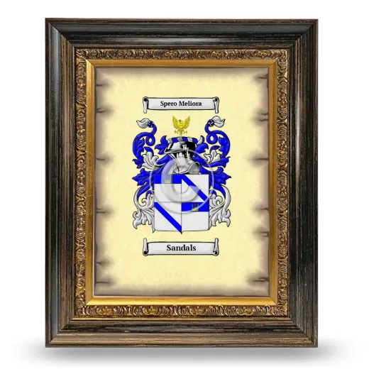 Sandals Coat of Arms Framed - Heirloom