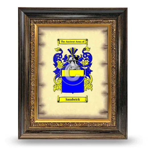 Sandwick Coat of Arms Framed - Heirloom